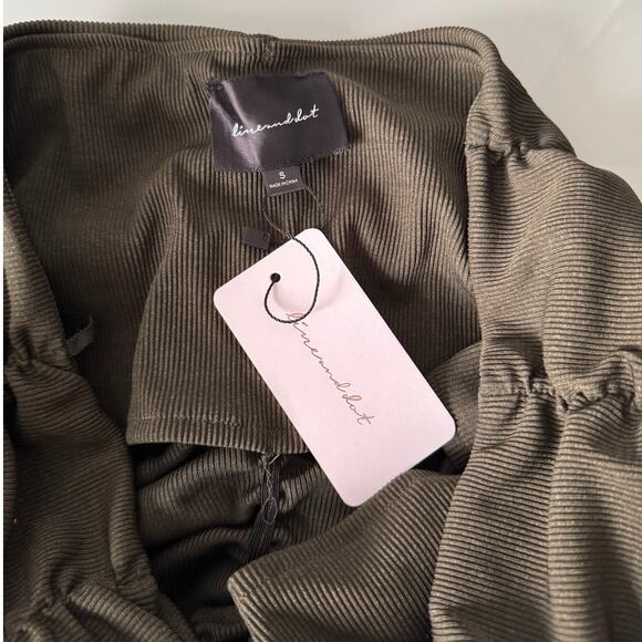 New Line & Dot Billie Off Shoulder Top in Olive Size S - Picture 4 of 8